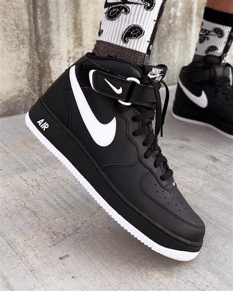 nike air force mid herren schwarz|air force 1 sneaker.